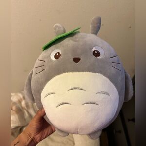Gray and White Totoro Plush Toy